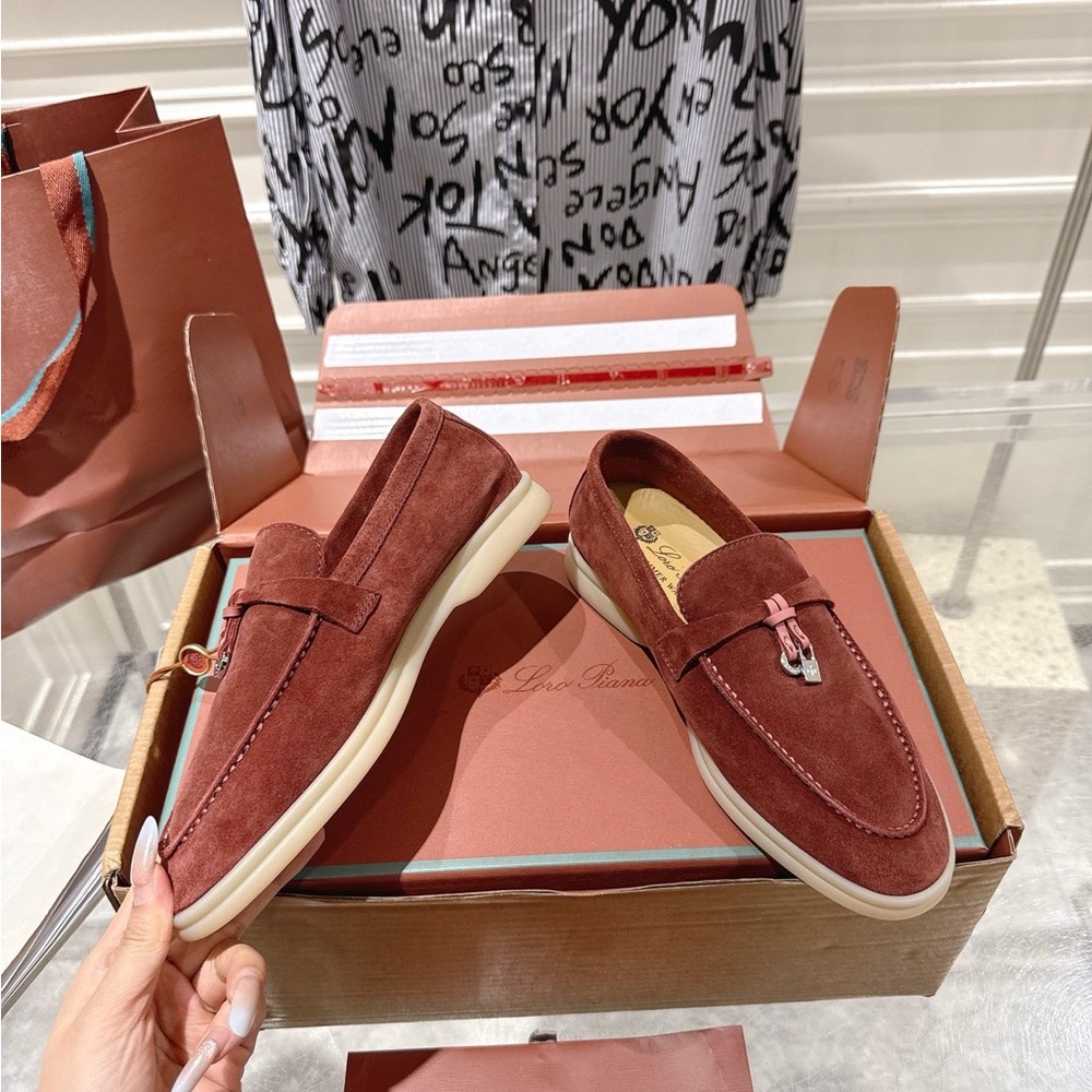 New Loro Piana Brown Suede Loafers 🎀 - Picture 3 of 9